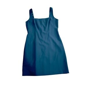 Vintage Y2K Laundry by Shelli Segal Black Square Neck Sheath Dress NWT Size 10